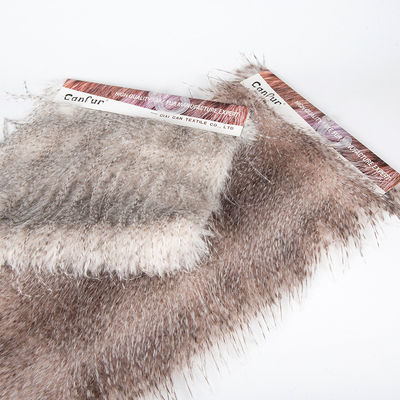 1100g/m Knitted Backing Faux Fur Fabric for Ladies Vest Luxury Long Pile Material
