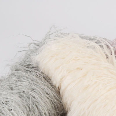 Customize Color Long Pile Artificial Mongolian Fur Fabric in Plain Style from PANTONE