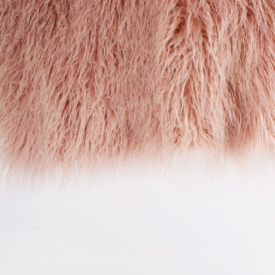 Customize Color Long Pile Artificial Mongolian Fur Fabric in Plain Style from PANTONE