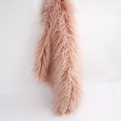 Customize Color Long Pile Artificial Mongolian Fur Fabric in Plain Style from PANTONE