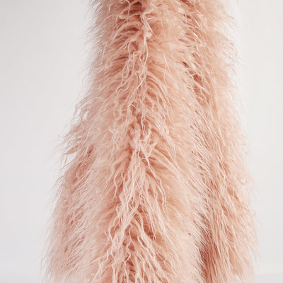 Customize Color Long Pile Artificial Mongolian Fur Fabric in Plain Style from PANTONE