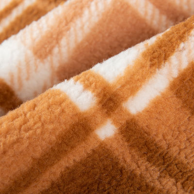 100% Polyester Textile Sherpa Fleece Fabric for Garment Hard Sherpa Printed Design