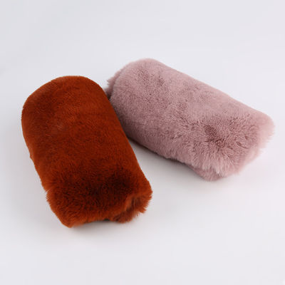 Plain Dyed Warp Suede 100% Polyester Faux Rabbit Fur Fabric for Blankets and Cushions
