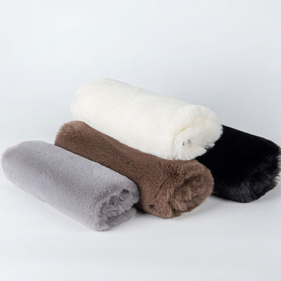Plain Dyed Warp Suede 100% Polyester Faux Rabbit Fur Fabric for Blankets and Cushions