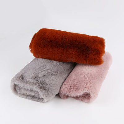 Plain Dyed Warp Suede 100% Polyester Faux Rabbit Fur Fabric for Blankets and Cushions