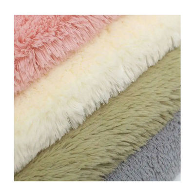 20mm Pile Length Tricot Knitted Solid Color PV Plush Fabric for Soft Toys and Blankets