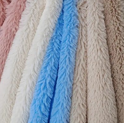20mm Pile Length Tricot Knitted Solid Color PV Plush Fabric for Soft Toys and Blankets