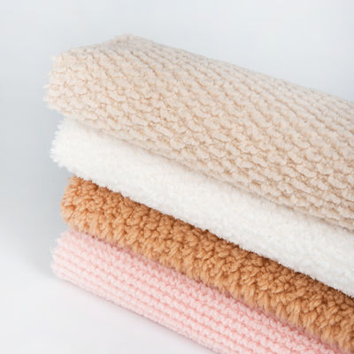 Plain Style Double Faced Sherpa Fleece Fabric for Garments and Blankets 58/60" Width