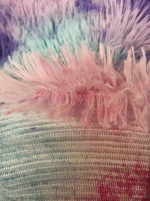 100% Polyester Special Dyeing Knitted PV Plush Toy Fabric with Plush Pattern and Long Pile