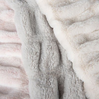 Soft Plush Fabric for Home Textile 100% Polyester Elastic Faux Rabbit Fur 58/60" Width
