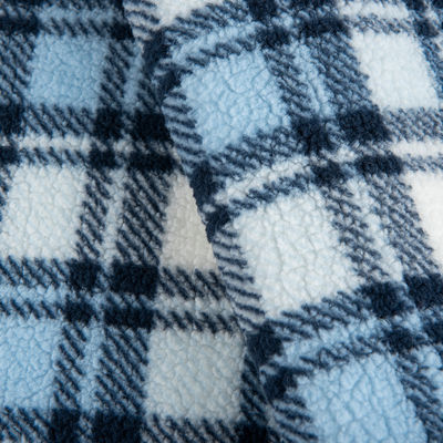 Printed 100% Polyester Textile Sherpa Fleece Fabric For Garment In TWILL Style