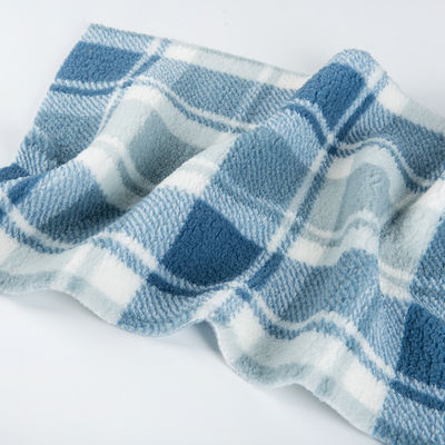 Printed 100% Polyester Textile Sherpa Fleece Fabric For Garment In TWILL Style