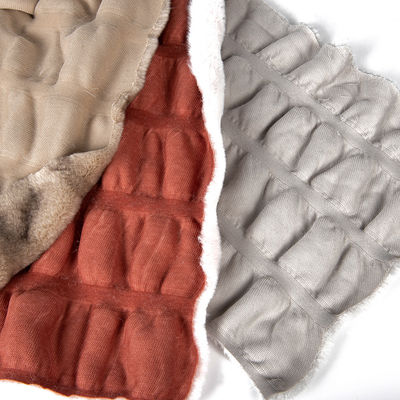 Thick Heavyweight Fabric for Home Textiles Dyed Faux Rabbit Fur 100% Polyester Elastic