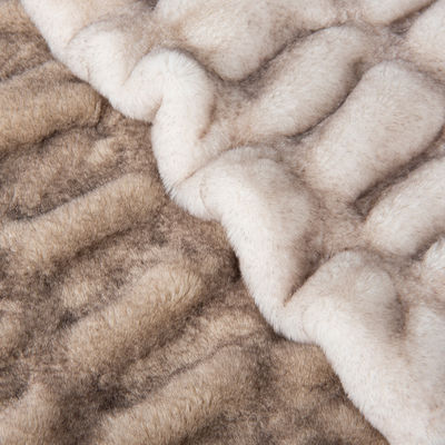 Thick Heavyweight Fabric for Home Textiles Dyed Faux Rabbit Fur 100% Polyester Elastic