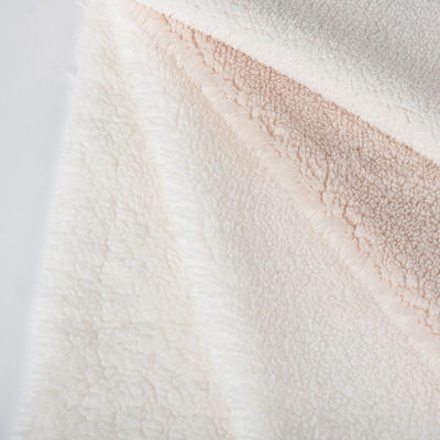 Embossed Super Soft 100 Polyester Knitted Custom Mirco Sherpa Fleece Fabric for Lining