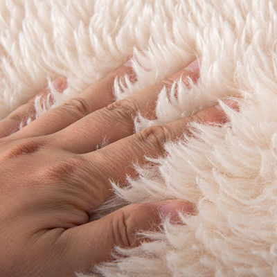 Garment Solid Dyeing Short Pile Acrylic Rabbit Fur Fabric 100% Acrylic Front Material