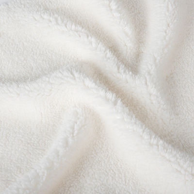 Embossed Super Soft 100 Polyester Knitted Custom Mirco Sherpa Fleece Fabric for Lining
