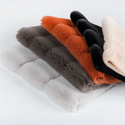Soft Brushed PV Plush Faux Rabbit Fur Fabric for Coat 100% Polyester Yarn Count 80S×80S