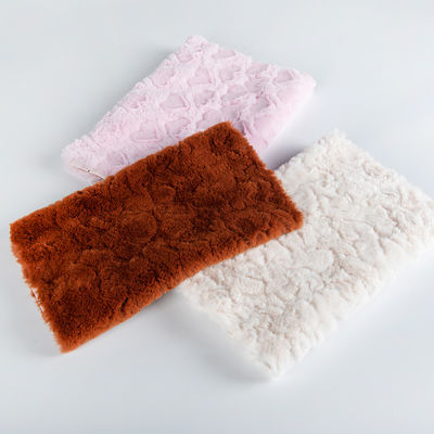 Soft Brushed PV Plush Faux Rabbit Fur Fabric for Coat 100% Polyester Yarn Count 80S×80S