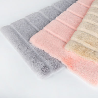 Soft Brushed PV Plush Faux Rabbit Fur Fabric for Coat 100% Polyester Yarn Count 80S×80S