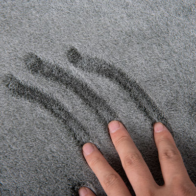 Plain Knitted Faux Rabbit Fur Fabric with White Tip Color Printing Luxurious and Durable