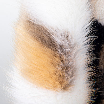 Multicolored Jacquard Artificial Fur Fabric for Sexy Beauty Clothing and Winter Wear