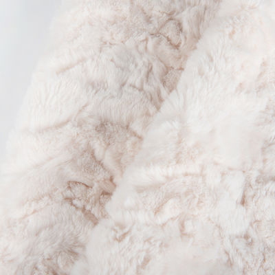 Customized Designs Faux Fur Fabric Polyester Stripe Embossing for Women's Winter Coat