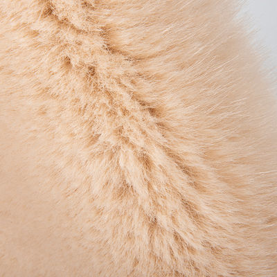 Soft 100% Polyester Faux Rabbit Fur Fabric for Winter Ponchos and Ladies Pullovers