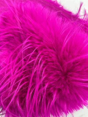 Plush Long Pile Faux Fur Collar with and Knitted Backing Technics