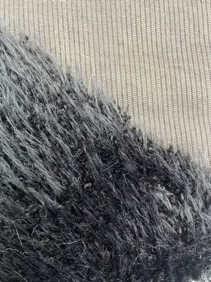 Long Pile Faux Fur Fabric with Tip-Dyed Pattern and 1200gsm