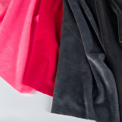 Short Plush Velvet Fabric 95%Polyester 5%Spandex Elastic Customized Color Plain Style