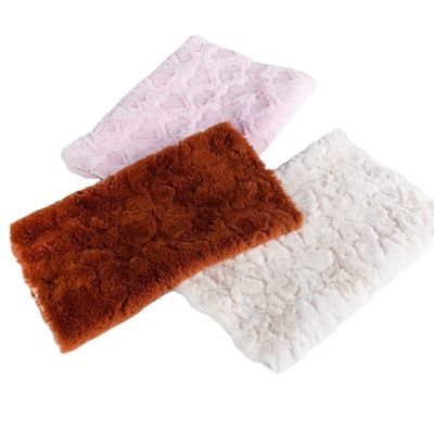 Rabbit Fur Carpet Fabric with Design Pattern Width 58/60" Knitted Type Weft