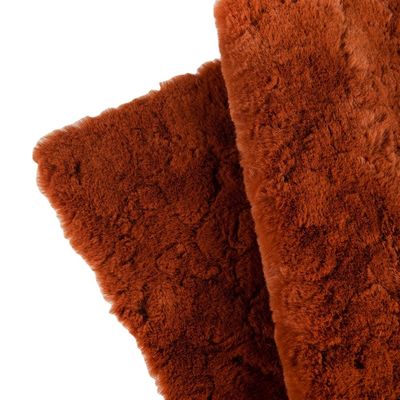 Rabbit Fur Carpet Fabric with Design Pattern Width 58/60" Knitted Type Weft