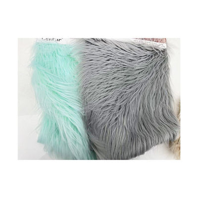 450gsm Colorful Printed Faux Fur Fabric for Long Pile Carpet Plush Curtain 65mm Fluffy