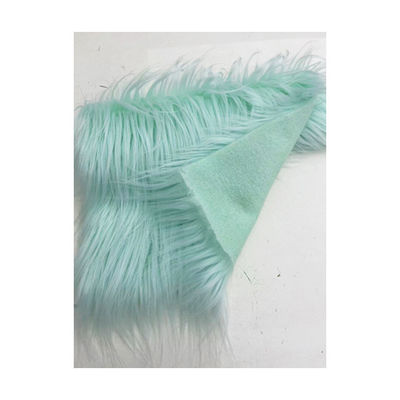 450gsm Colorful Printed Faux Fur Fabric for Long Pile Carpet Plush Curtain 65mm Fluffy
