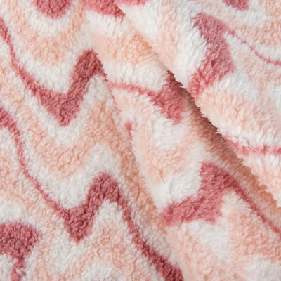 Soft 100% Polyester Jacquard Sherpa Fleece Fabric for Winter Clothing Knitted Design