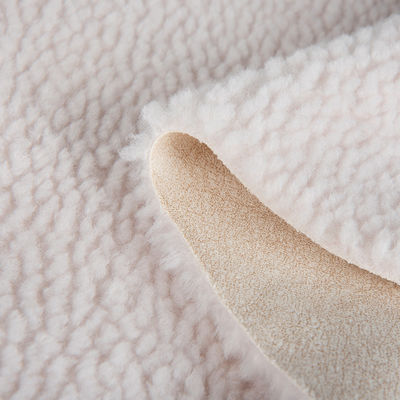 290±10gsm Soft Shell Fabric Winter Coat with Suede Bonded Teddy Sherpa Faux Fur Fleece
