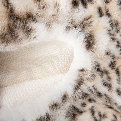 1050g/m Animal Printing Long Pile Faux Fur Fabric with Leopard Printing Mink Fur