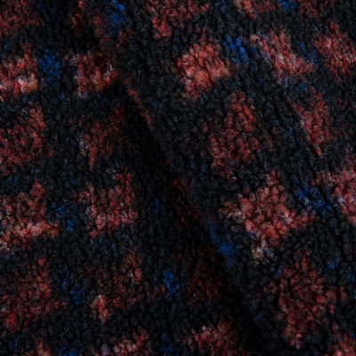 Custom 100% Polyester Teddy Fabric Jacquard Sherpa Fabric Perfect for Blankets Throws