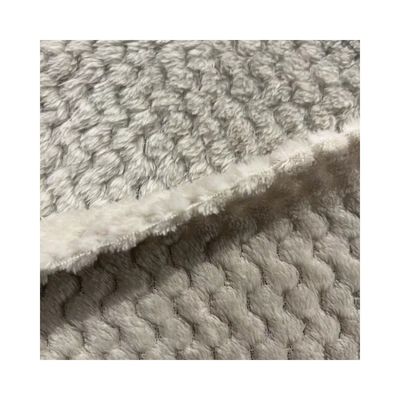 Two Side Knitted Custom Pattern Jacquard Pineapple Flannel Fleece Plaid Fabric for Shoes