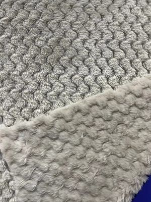 Two Side Knitted Custom Pattern Jacquard Pineapple Flannel Fleece Plaid Fabric for Shoes