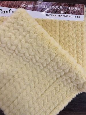 Short Fur Fabric Soft Faux Fur for Coat Toy Yarn Count Contact Length 60cm Color Gray