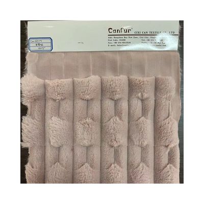 Soft and Durable Short Pile Faux Fur Fabric for Home Textile Knitted Backing Technics