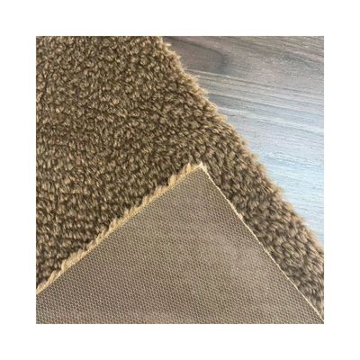 Artificial Soft Plush Faux Fur Sherpa Teddy Fabric with Front Material 100% Polyester