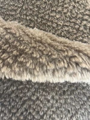 Artificial Soft Plush Faux Fur Sherpa Teddy Fabric with Front Material 100% Polyester