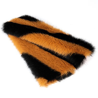 Customizable Jacquard Artificial Long Fair Fur Fabric with 100% Polyester Back Material