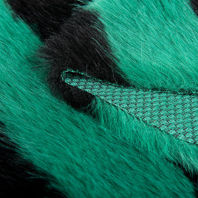 Customizable Jacquard Artificial Long Fair Fur Fabric with 100% Polyester Back Material