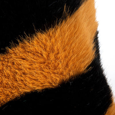 Customizable Jacquard Artificial Long Fair Fur Fabric with 100% Polyester Back Material
