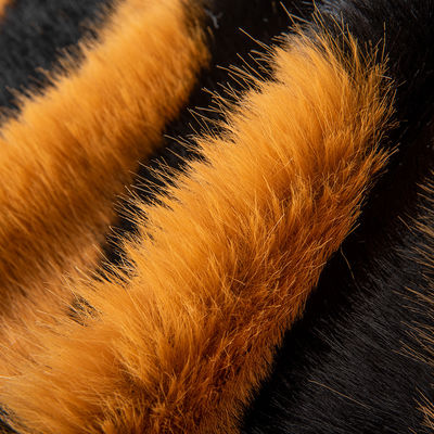 Customizable Jacquard Artificial Long Fair Fur Fabric with 100% Polyester Back Material